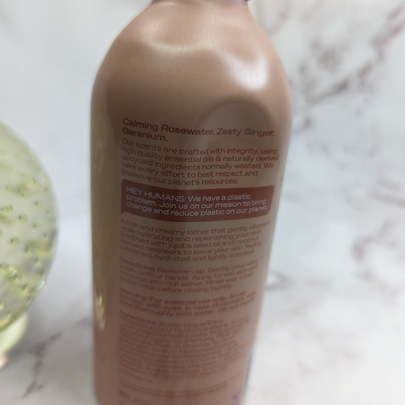 Hey Humans Naturally Derived Body Wash Rosewater Ginger 14 fl oz - Picture 6 of 8